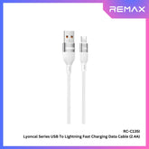 REMAX - RC-C135i Lyoncal Series USB to Lightning Fast Charing Data Cable ( 2.4A ) - White